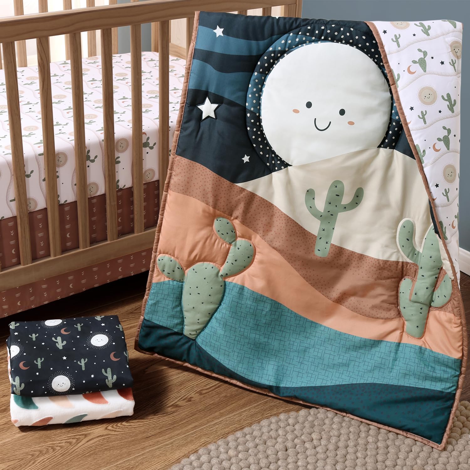 The Peanutshell 5 Piece Desert Crib Bedding Set