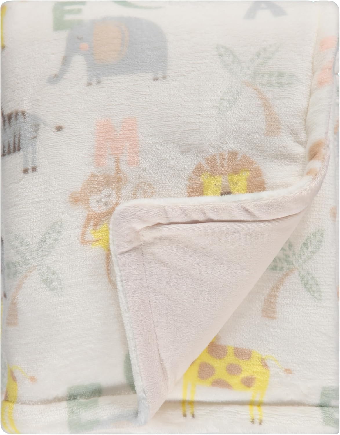 Cudlie 2-Ply Infant Blanket with Dinosaur and Alphabet Prints