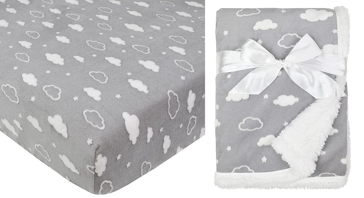 American Baby Company Heavenly 2-Piece Crib Sheet Blanket Set