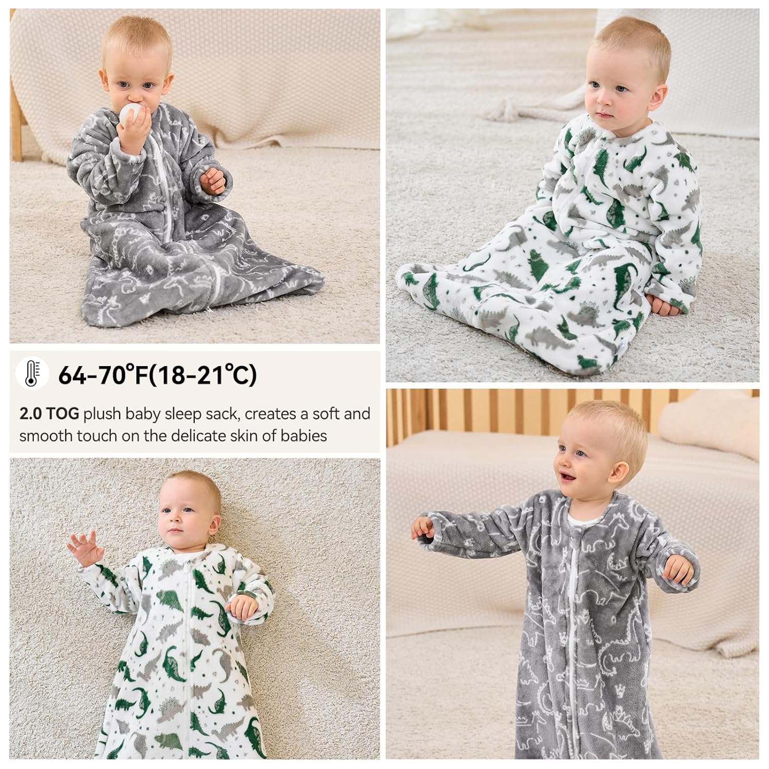 Unnivoll Fleece Sleep Sack for 18-24 Months Toddler