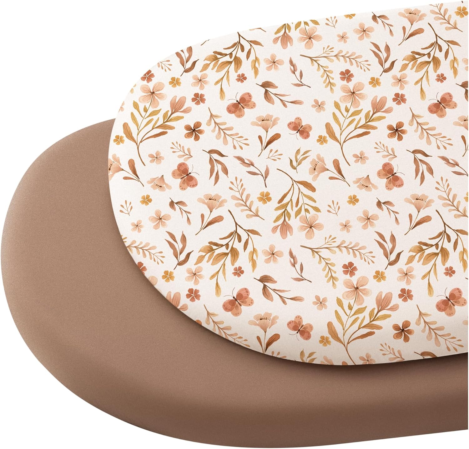 Konssy 2 Pack Stretchy Bassinet Sheets for Baby