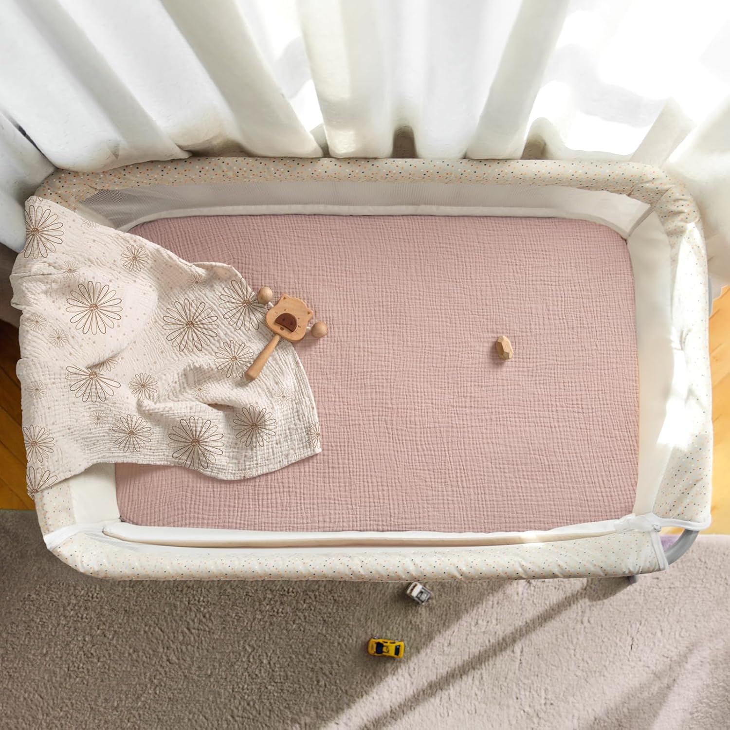 Lulumoon Muslin Bassinet Sheets for Boys and Girls