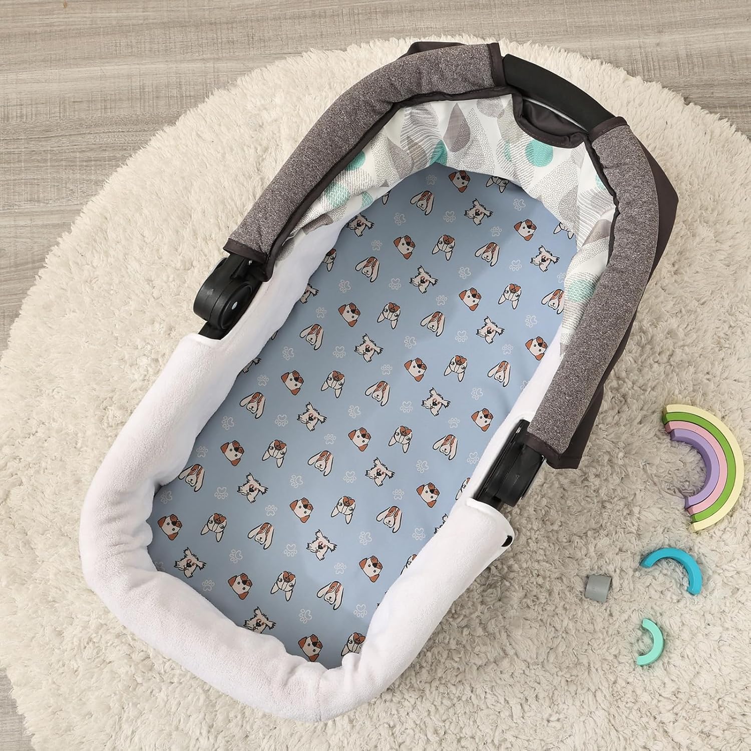 PHF 3 Pack Bassinet Sheets with Pet Dogs Design