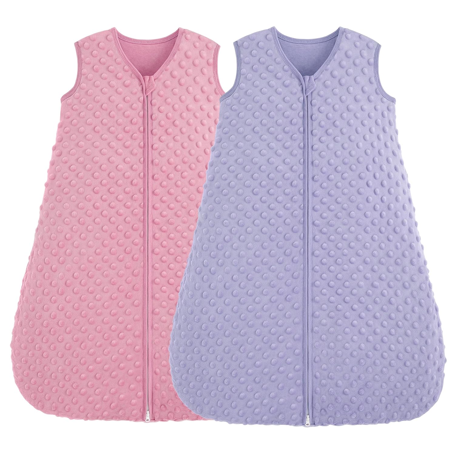 FIEMOL 2 Pack Fleece Sleep Sack 6-12 Months