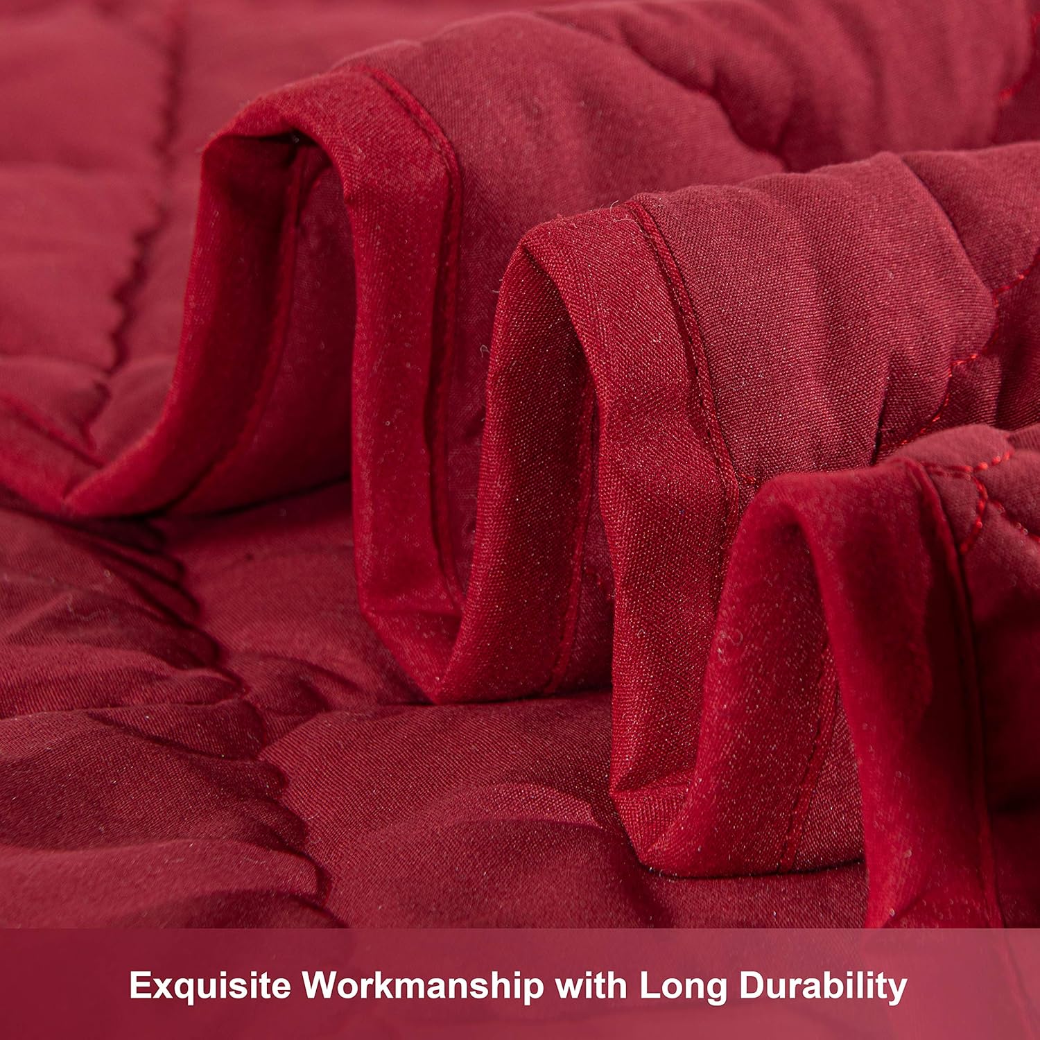 NTBAY Down Alternative Toddler Comforter Lightweight and Warm Red Crib Quilted Blanket