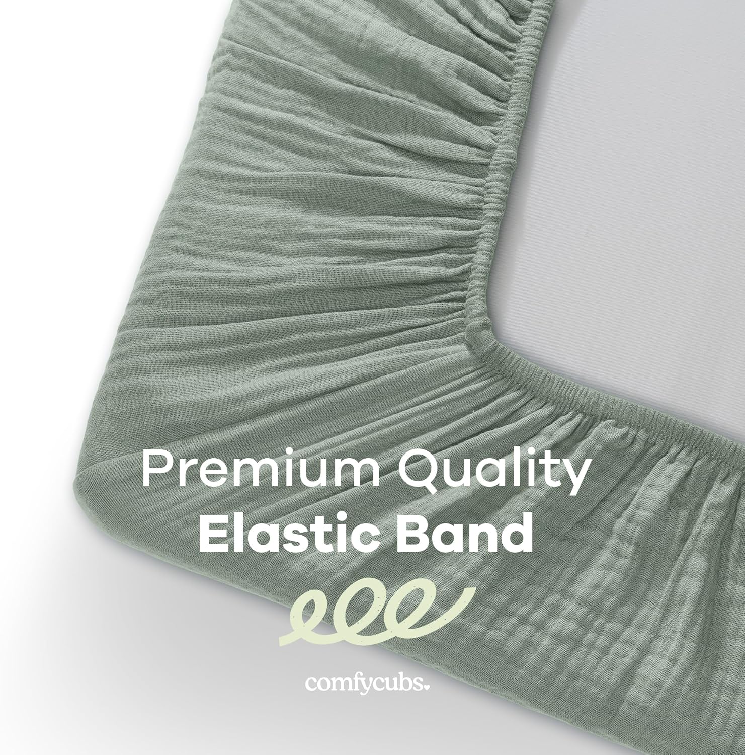 Comfy Cubs Muslin Bassinet Sheet - Soft Breathable Cotton