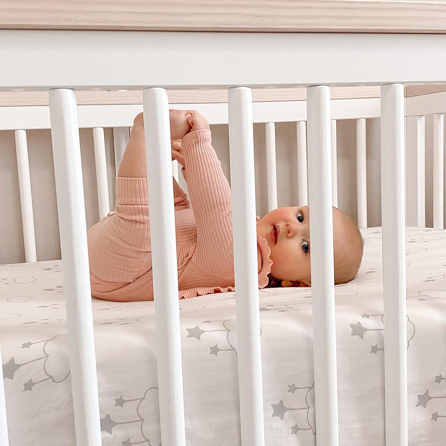 Newton Baby Organic Fitted Crib Sheets 2-Pack - Wishing on a Star Print