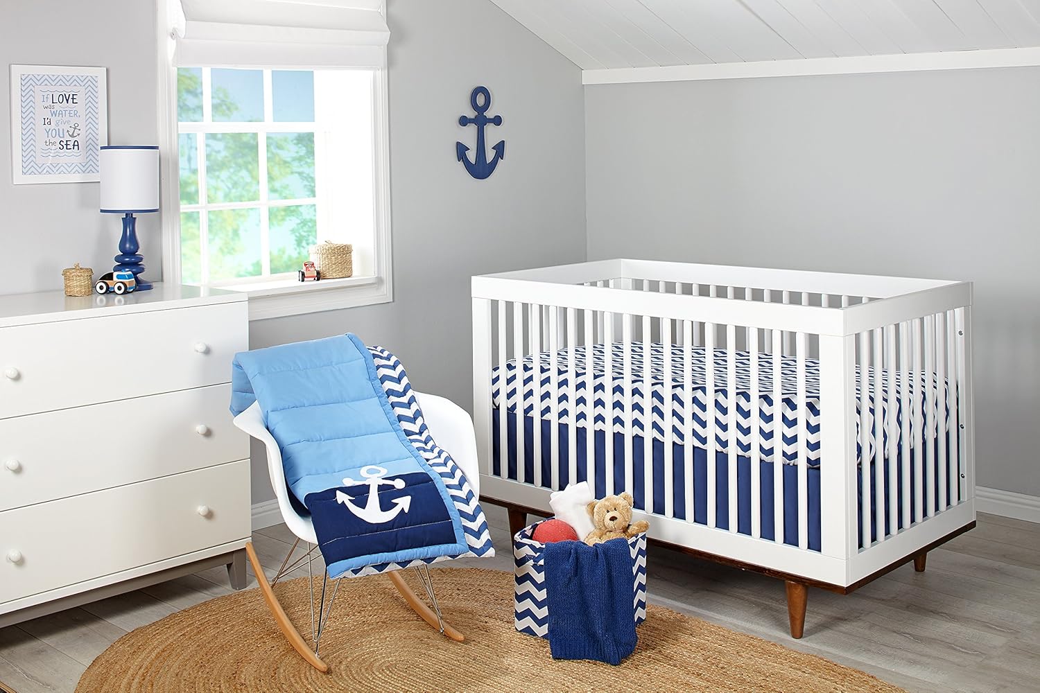 NoJo Little Love Crib Skirt with Dust Ruffle