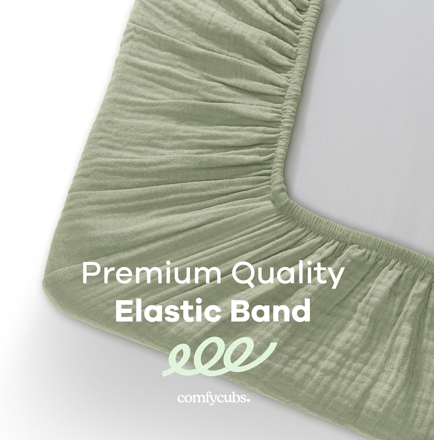 Comfy Cubs Muslin Bassinet Sheet - Soft Cotton Breathable Secure