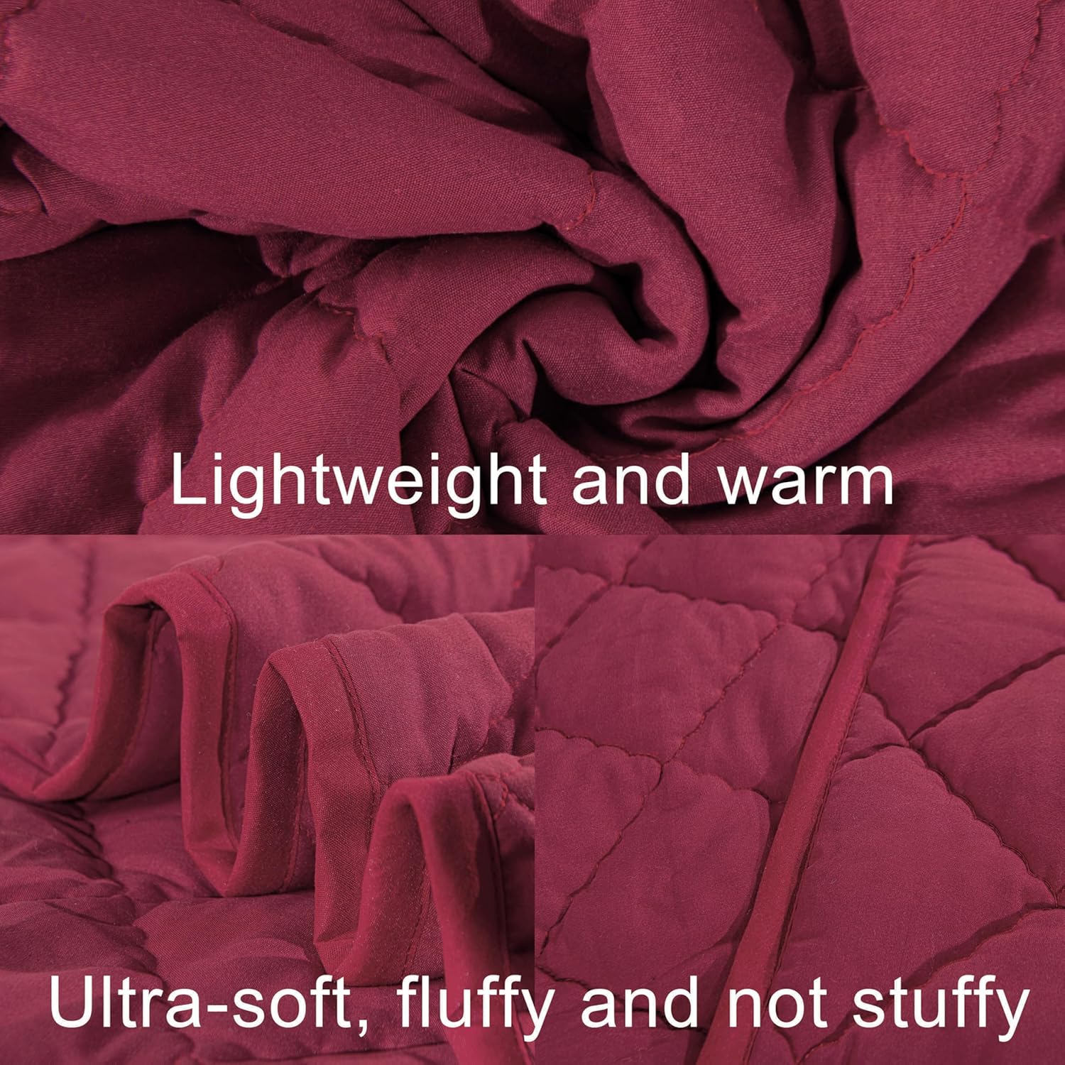 NTBAY Toddler Bedding Set - 4 Piece Wine Red 1