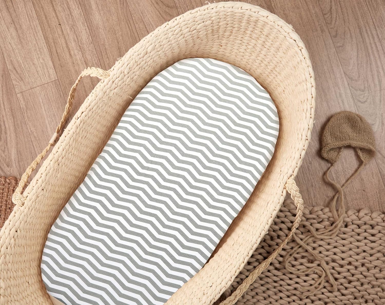 Bublo Baby Bassinet Sheets 3-Pack Organic Cotton