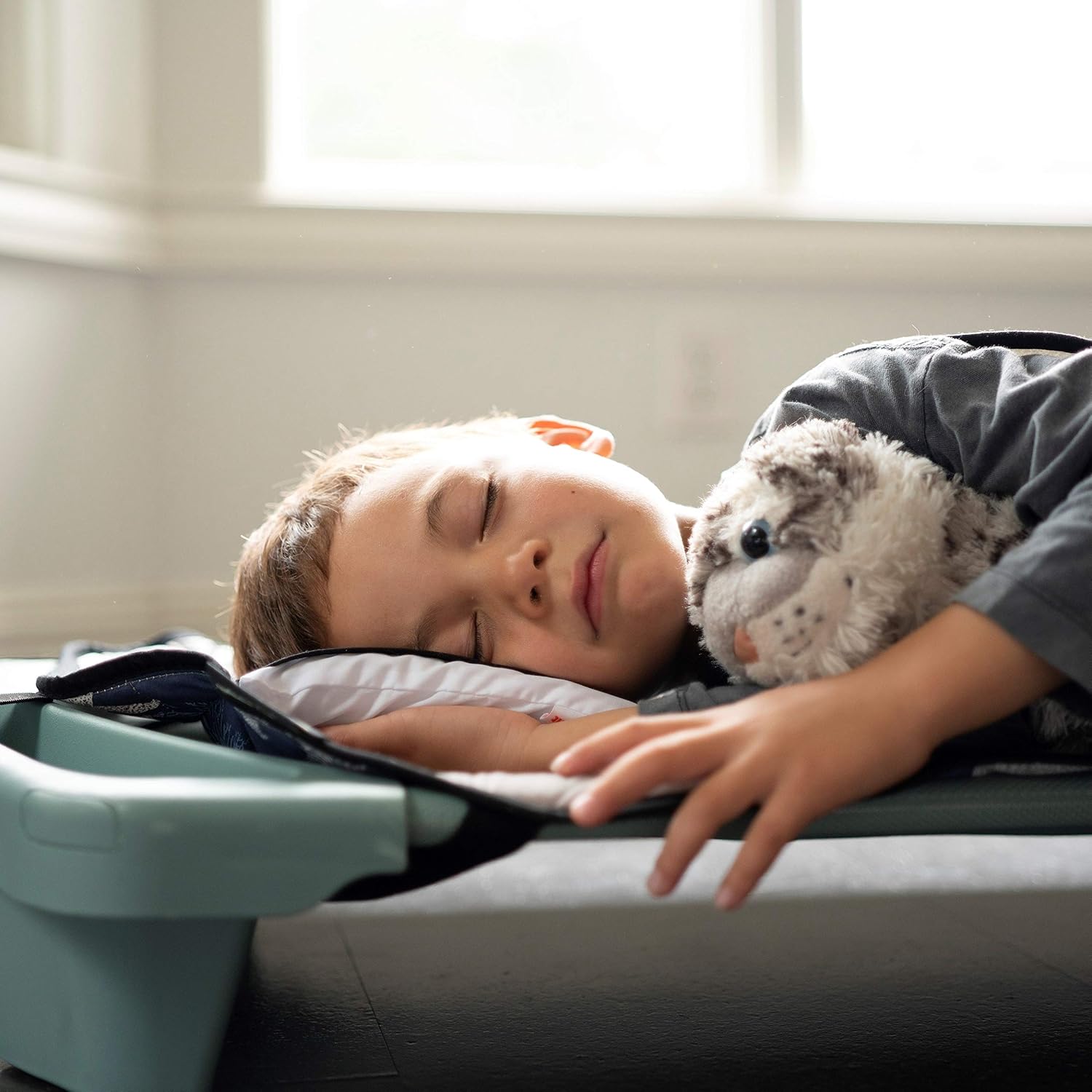 Urban Infant Tot Cot Nap Mat with Pillow and Blanket - Traffic Pattern