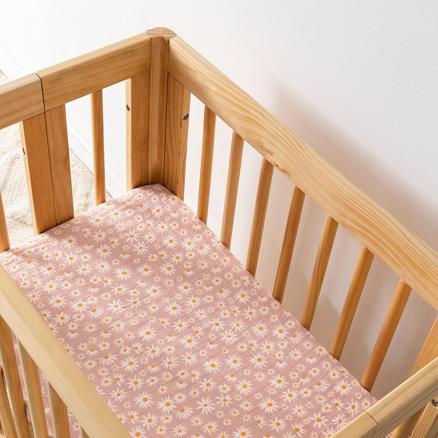 Babyletto Daisy Bassinet Sheets - Organic Cotton 360 Fitted