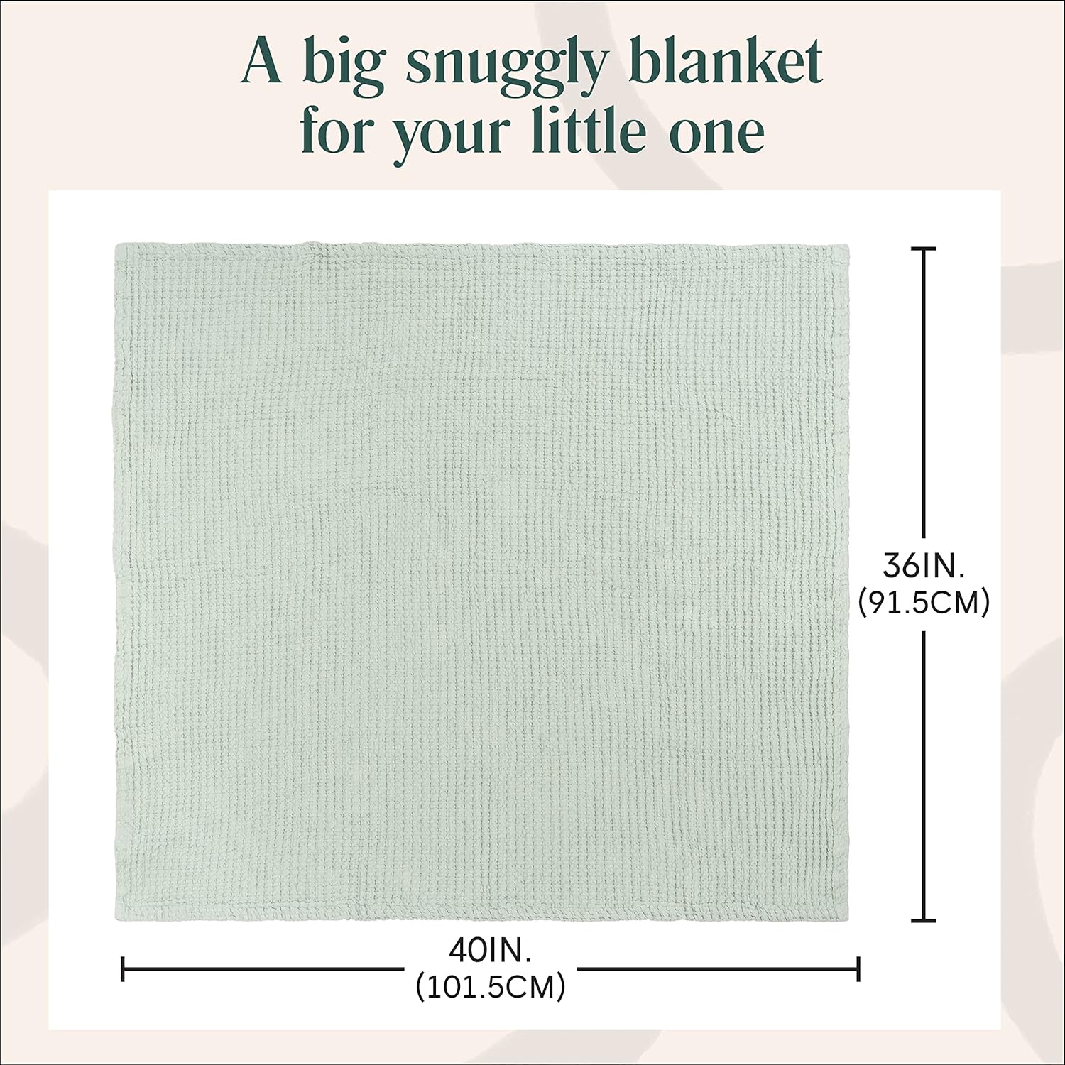 Simka Rose Waffle Cotton Baby Blanket - Soft and Breathable for Newborns