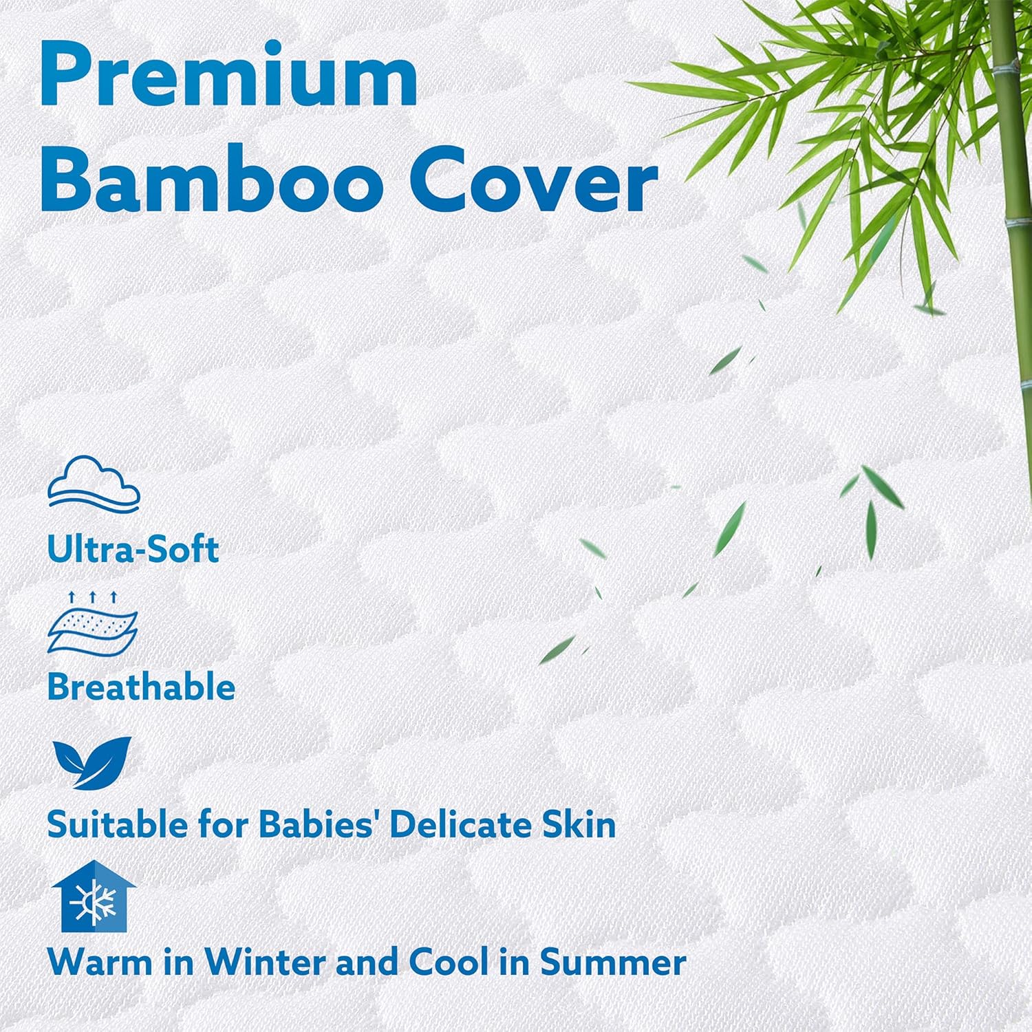 Pro Goleem Bassinet Mattress Pad 32x16 Oval Waterproof Bamboo Cover