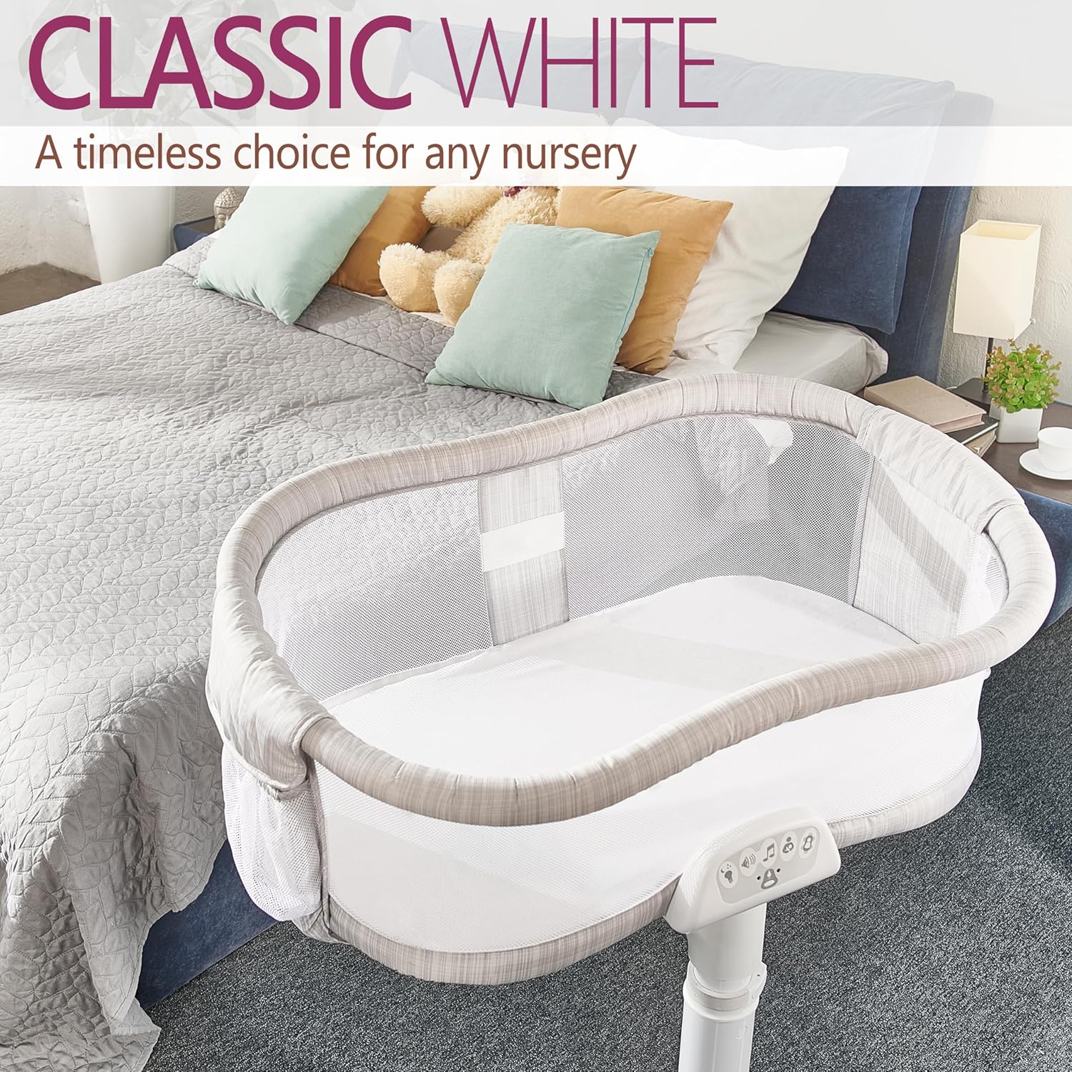 VOLHACO Bassinet Sheets 3-Pack White