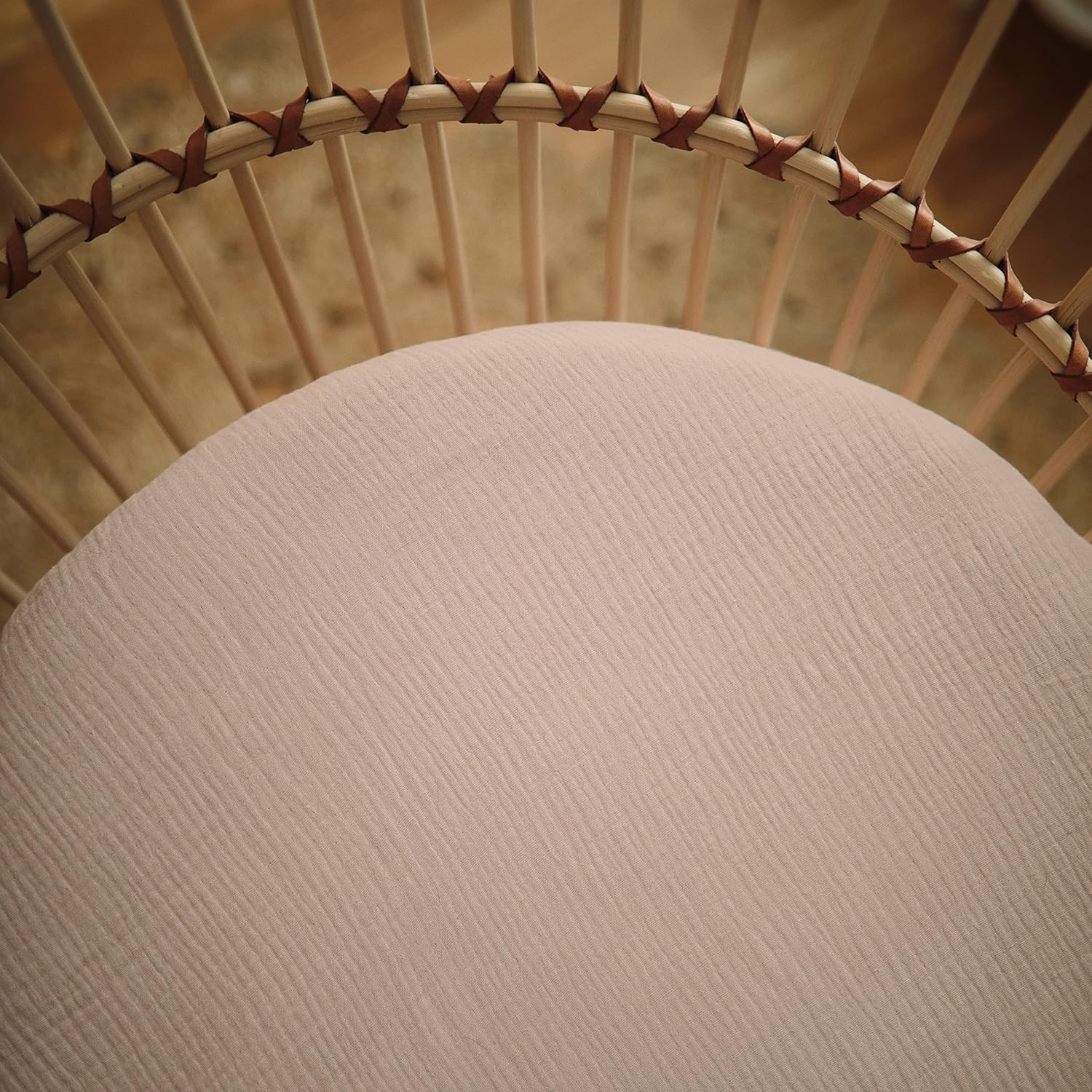 Mushie Extra Soft Bassinet Crib Sheet 30x16 Blush