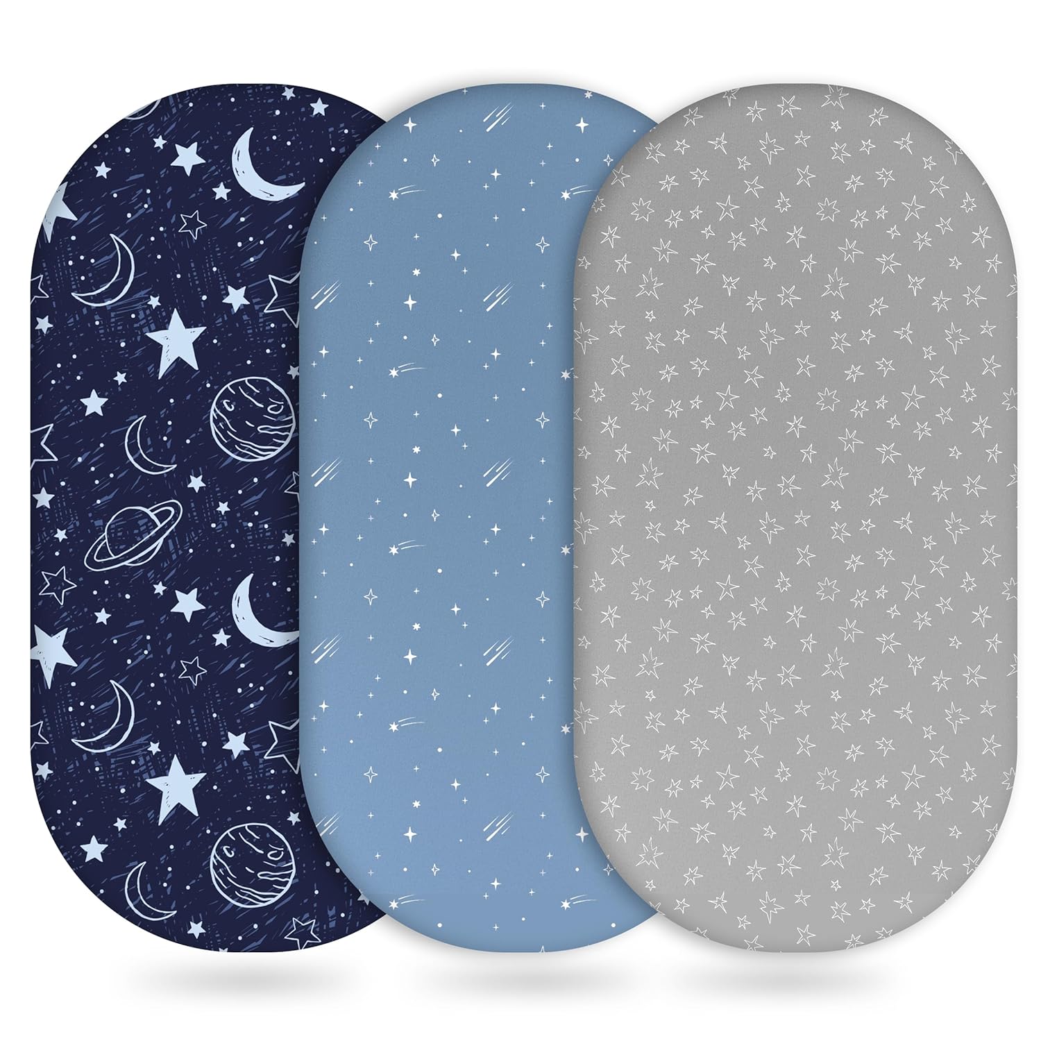 Unnivoll Bassinet Sheets 3 Pack Soft Breathable