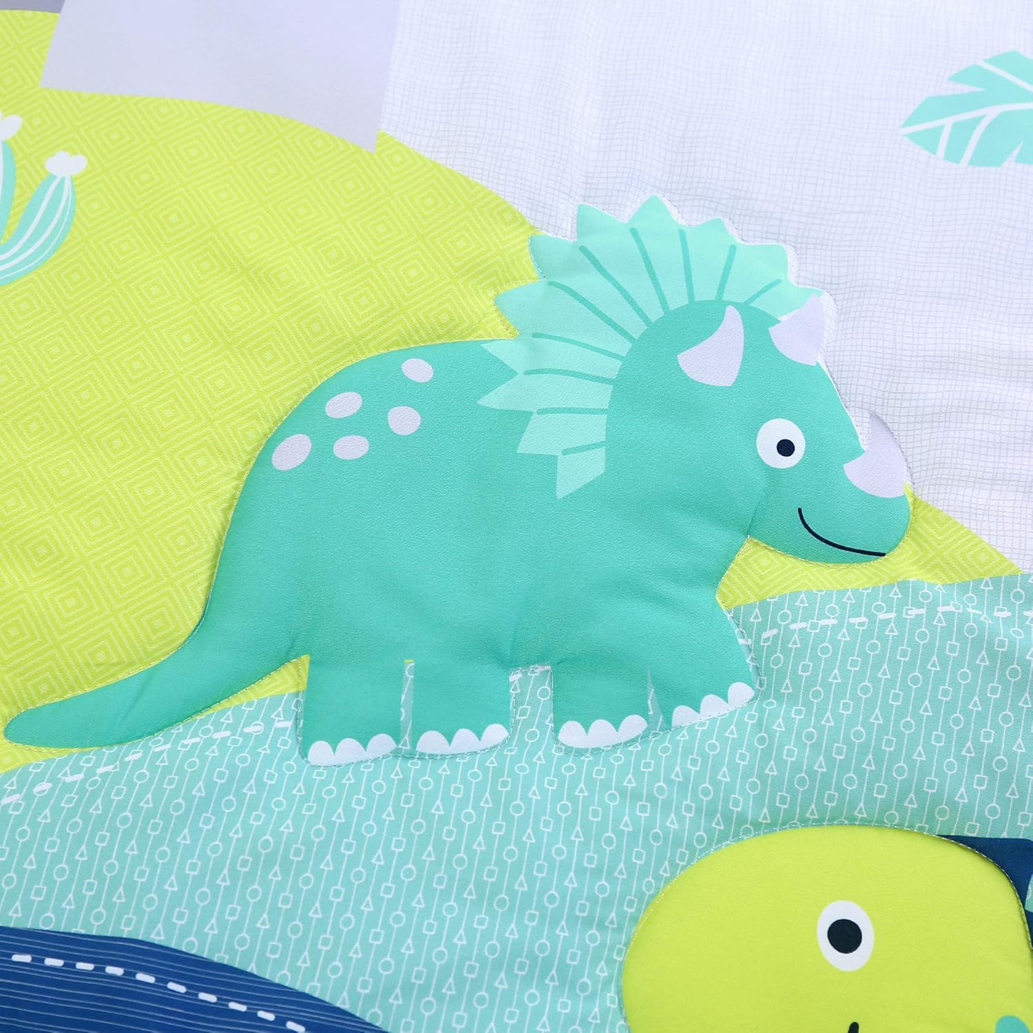 JISEN 3 Piece Crib Bedding Set Dinosaur Print
