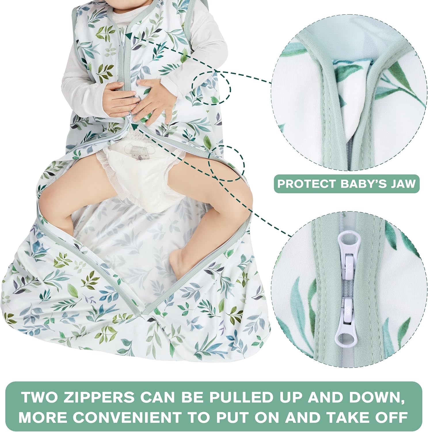 3 Pack Baby Sleep Sack 0-6 Months Rayon Cotton