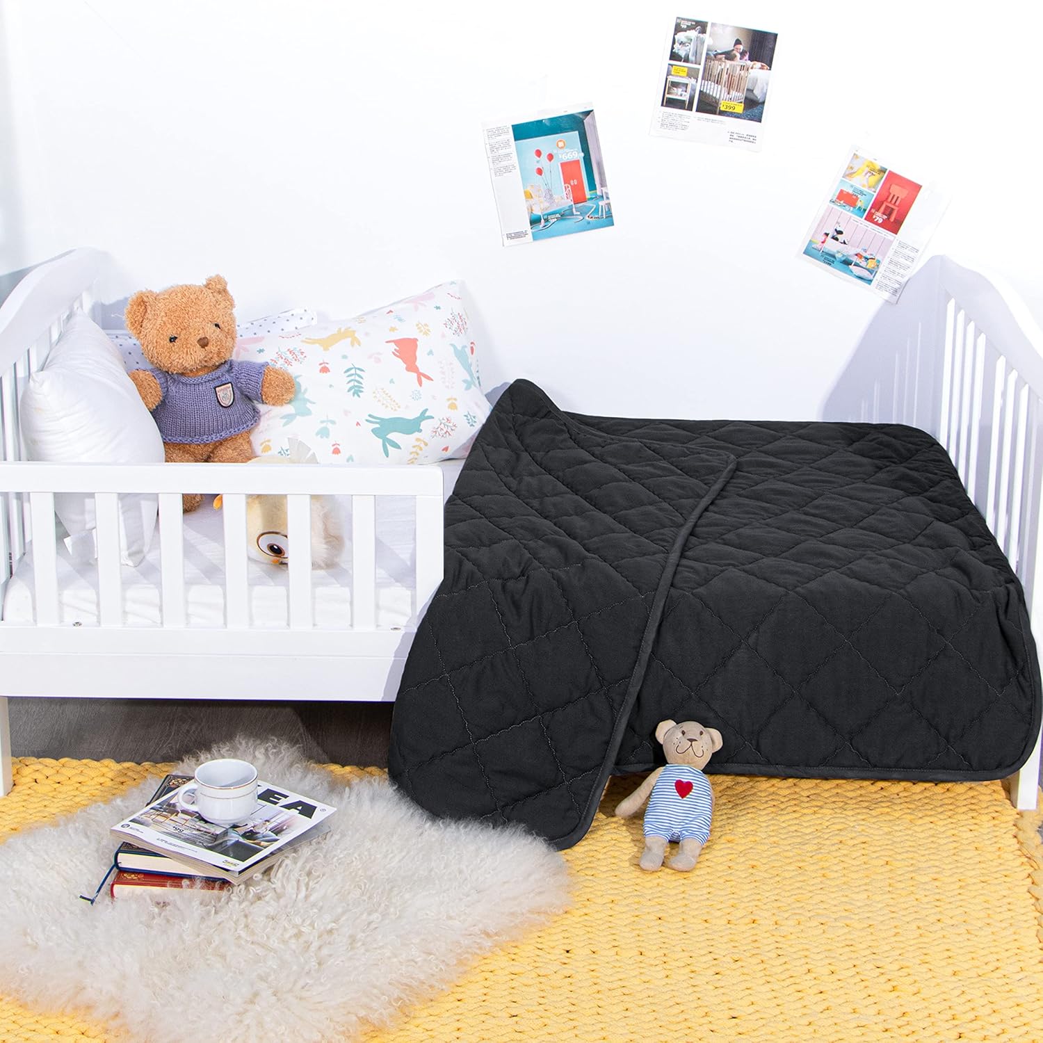 NTBAY Toddler Comforter 39x47 Inches Black