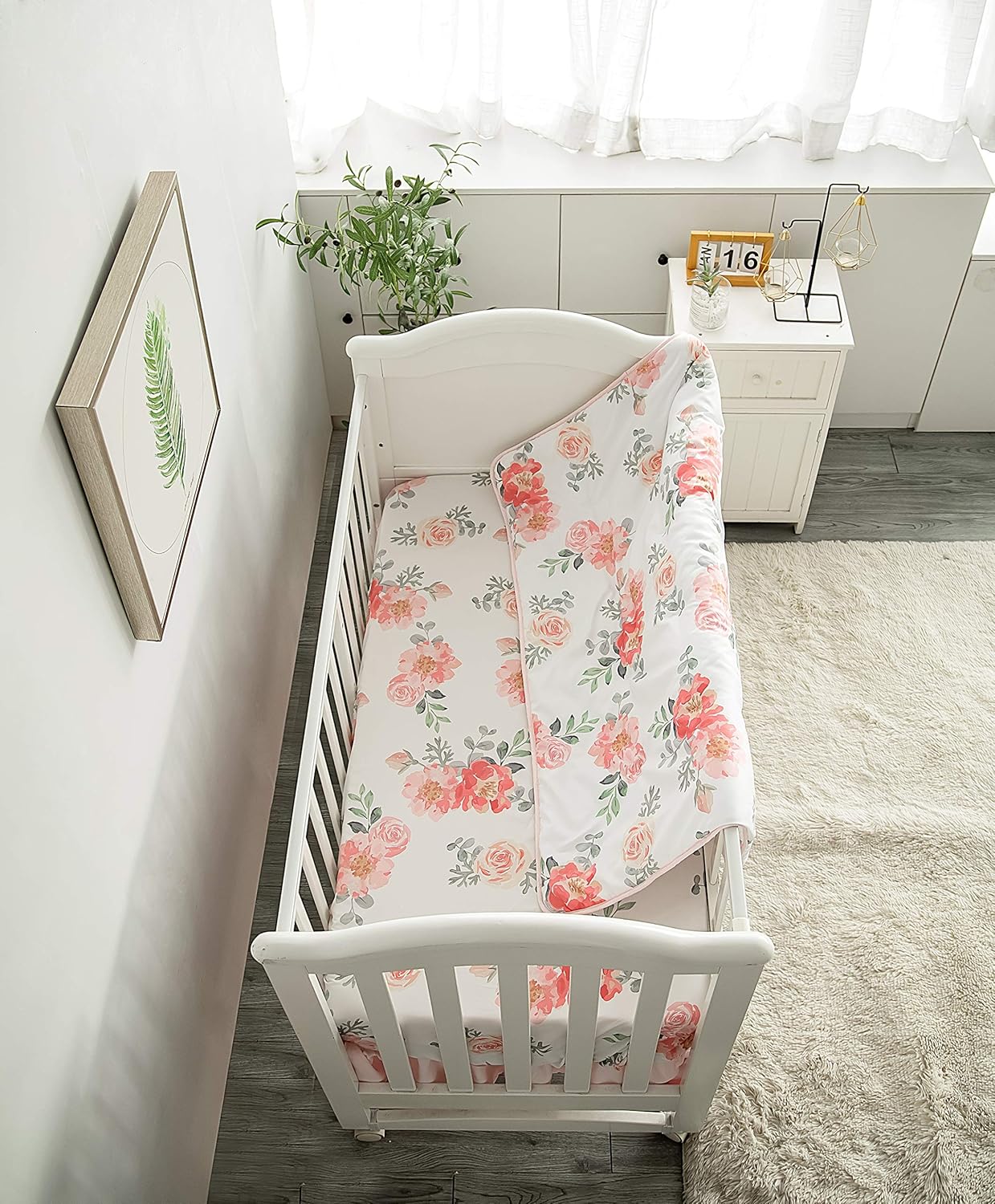 La Premura Baby Girl Crib Bedding Set 3 Piece