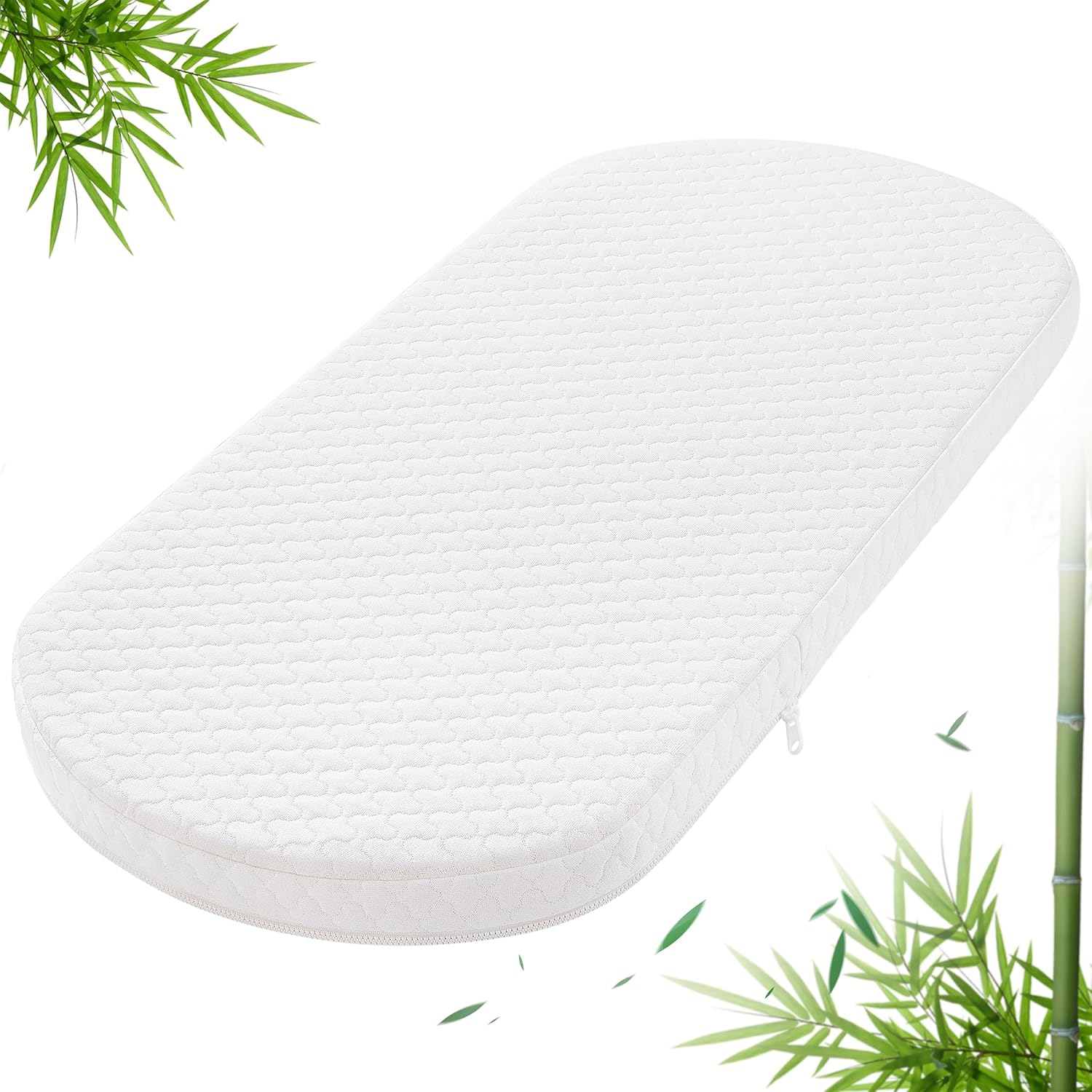 Pro Goleem Bassinet Mattress Pad 32x16 Oval Waterproof Bamboo Cover