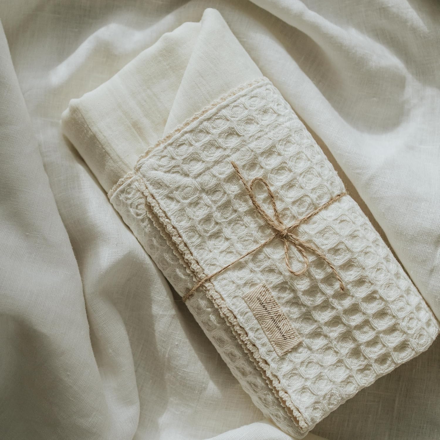 DORMIKID Organic Baby Blanket - 27x31 Inch Ivory