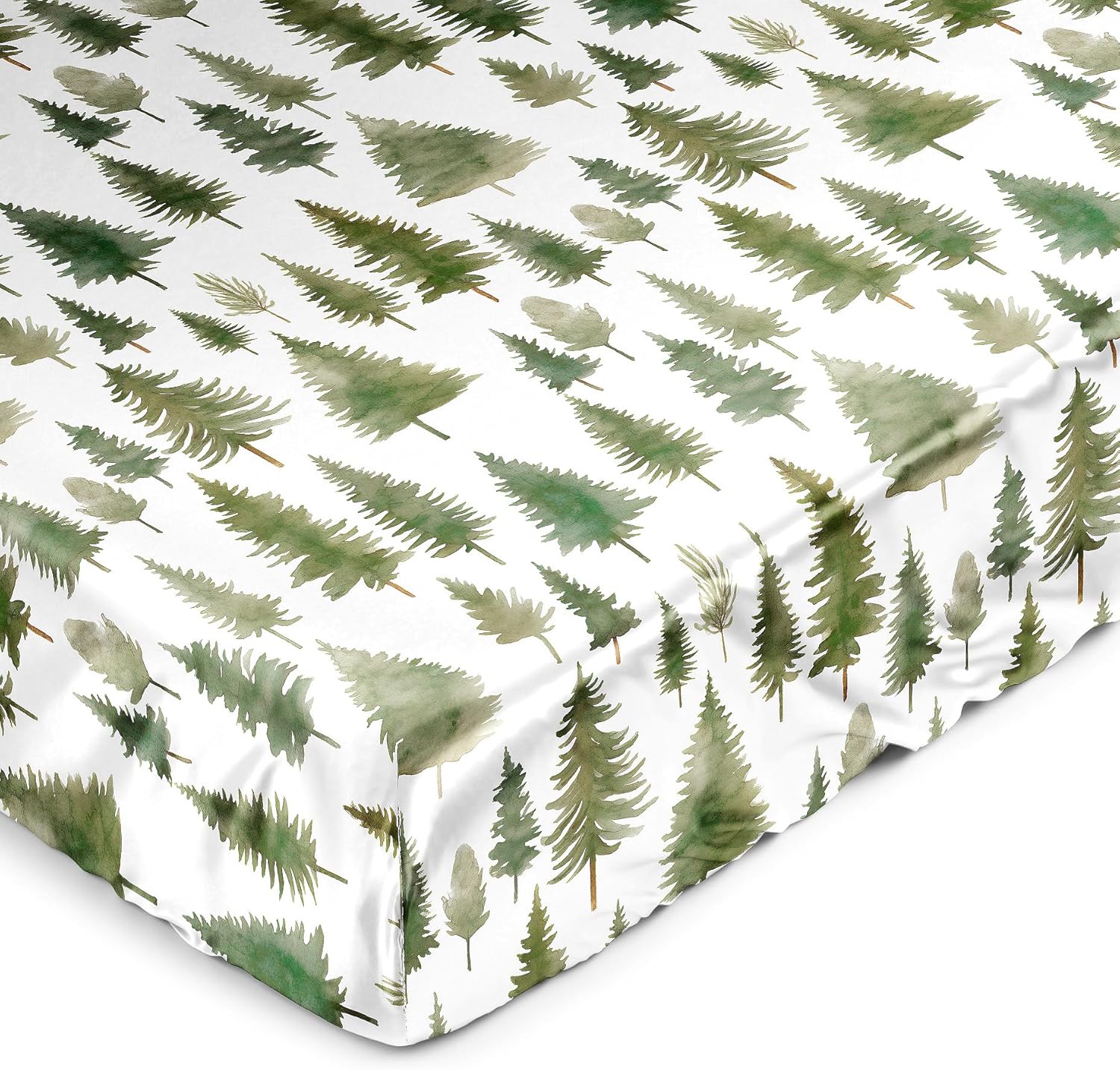 Sweet Jojo Designs Sage Green Woodland Crib Sheet 1