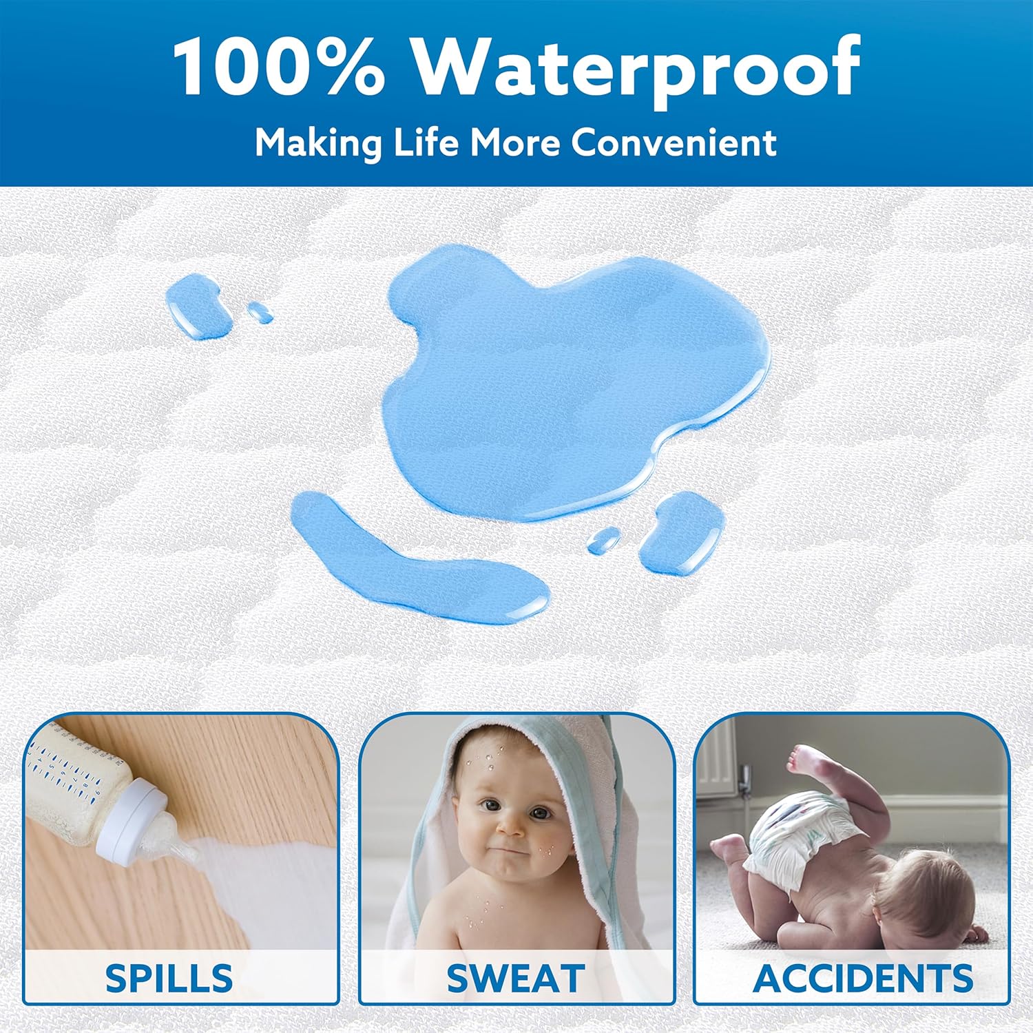 Pro Goleem Bassinet Mattress Pad 32x16 Oval Waterproof Bamboo Cover