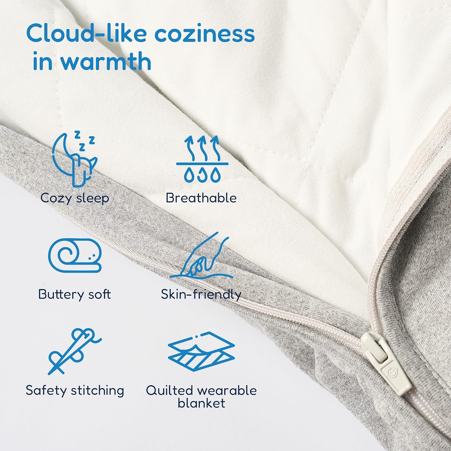 TotAha Toddler Sleep Sack 10 TOG Grey