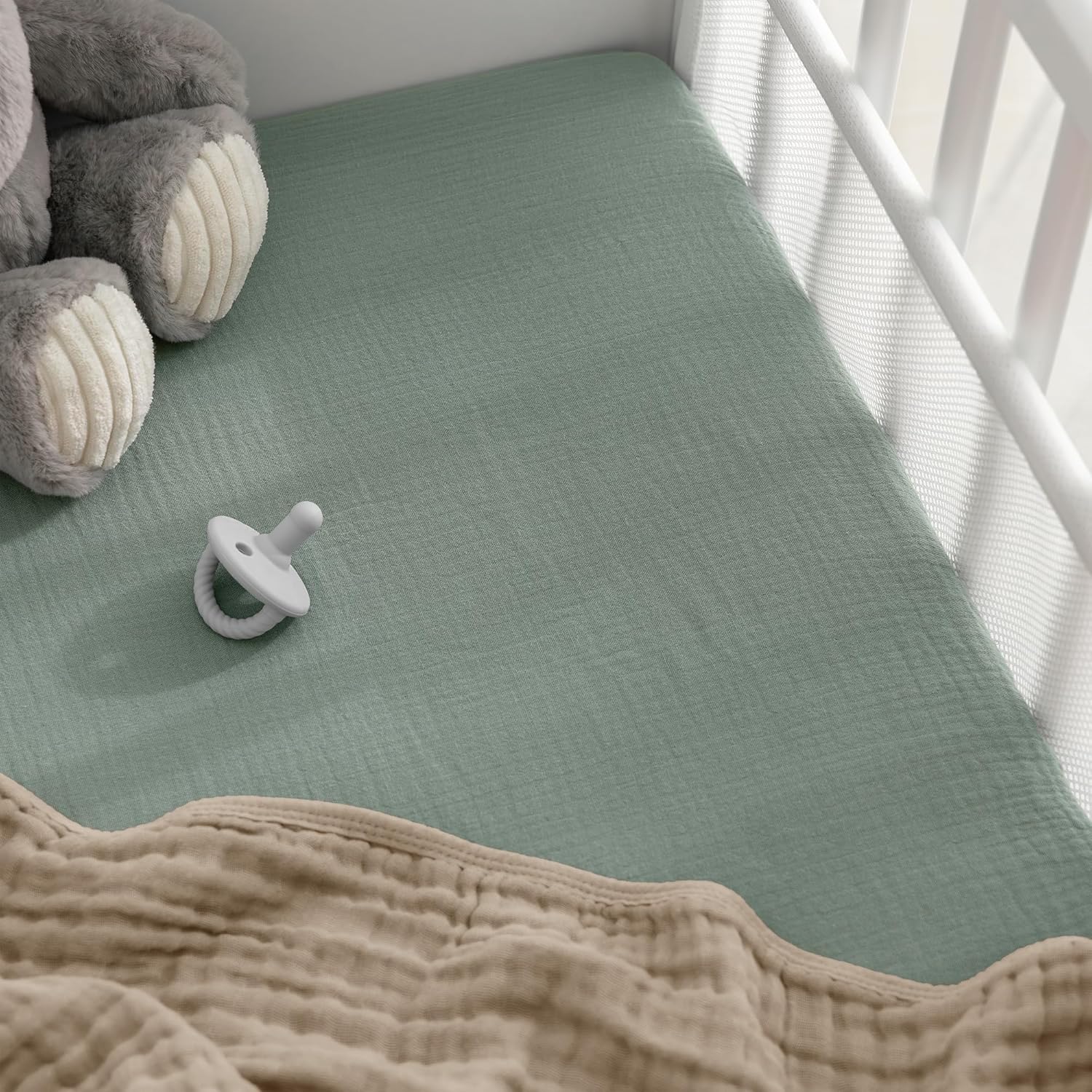 Comfy Cubs Muslin Bassinet Sheet - Soft Breathable Cotton