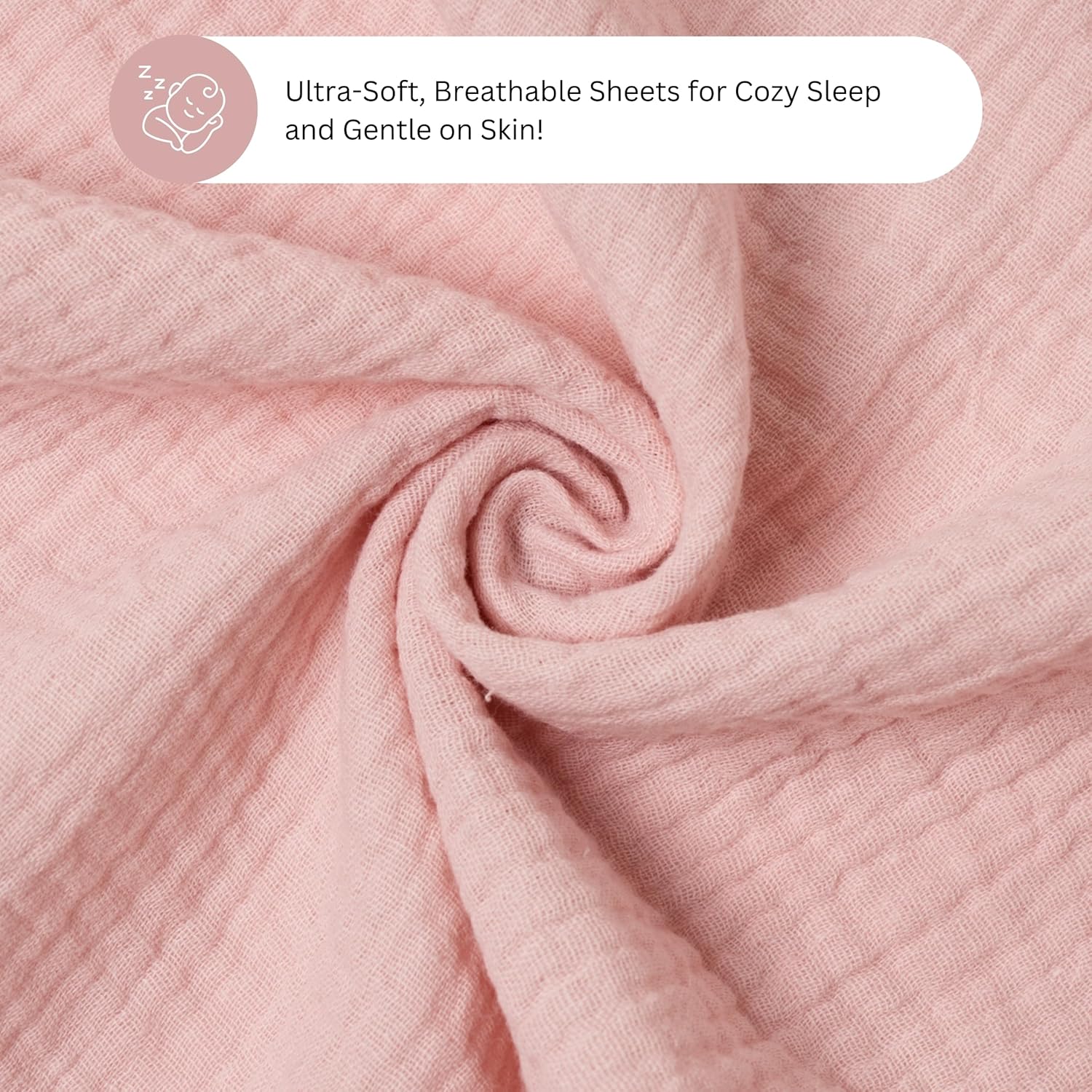 TANSY PANDA Muslin Bassinet Sheets 3 Pack 19x32in Pink Rainbow