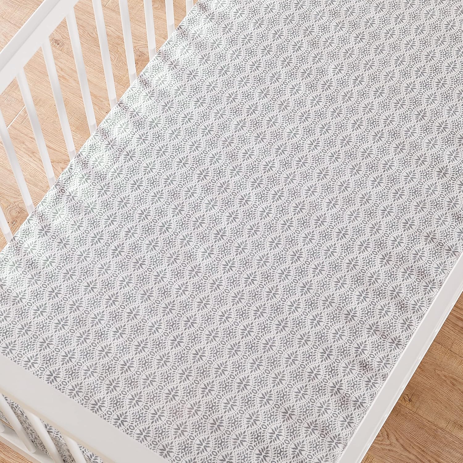 Levtex Baby Kenya Crib Fitted Sheet - Gender Neutral 100 Cotton